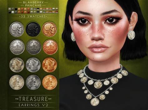 Treasure Necklace And Earrings At Blahberry Pancake The Sims 4 Catalog