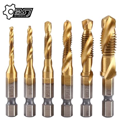 M3m4m5m6m8m10 Titanium Coated Hss Thread Tap Set Metric Tap Drill