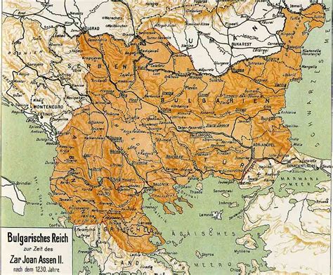 Bulgarian Empire 1230 Infographic Map History Geography