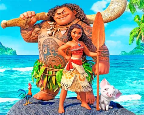 Moana Disney Animations Paint By Numbers Canvas Paint By Numbers