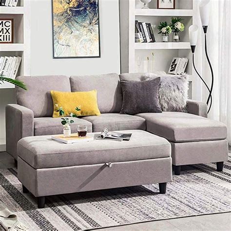 Check out our couch ottoman selection for the very best in unique or custom, handmade pieces we do this with marketing and advertising partners (who may have their own information they've collected). Amazon.com: HONBAY Grey Sectional Couch with Ottoman ...