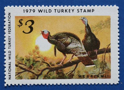 u s nwtf04 1979 national wild turkey federation wild turkey stamp ebay