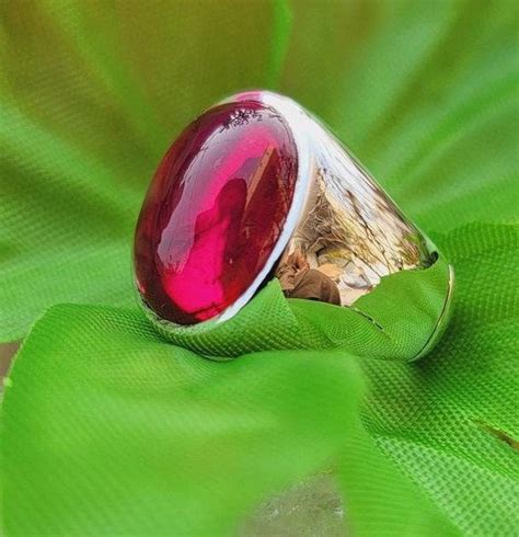 Red Ruby Ring Cabochon Natural July Birthstone Oval Ruby Etsy In 2022