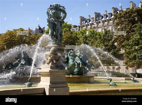 La Fontaine Des Quatre Parties Du Monde In The Jardin Marco Polo Paris