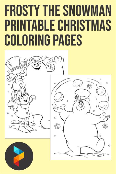 Frosty The Snowman Printable Christmas Coloring Pages