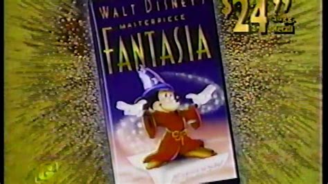 Disneys Fantasia Vhs Release Ad 1991 Youtube