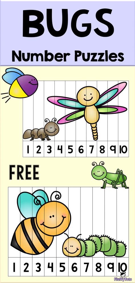 Puzzles can also assist your the child to understand how following step by step directions can help them achieve goals in life. FREE Bugs Number Puzzle Games | For Preschool, PreK and ...