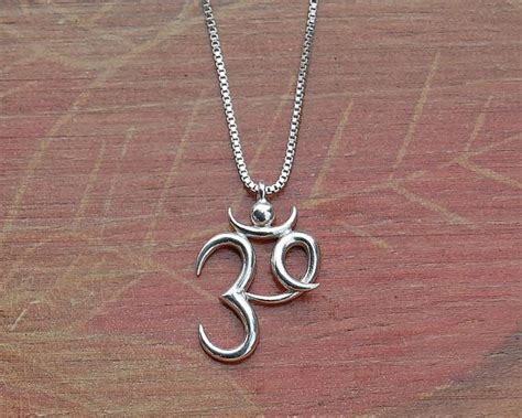 Sterling Silver Ohm Necklace By Diannabdesigns 100 Yoga Sterling Om