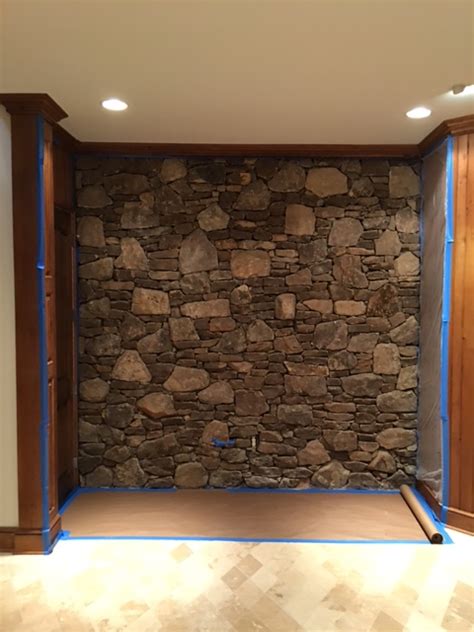 Interior Painting Project Of A Basement Foyer Stone Wall Milton Ga