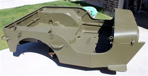 1943 Willys MB Jeep Restoration Project Painted Tub