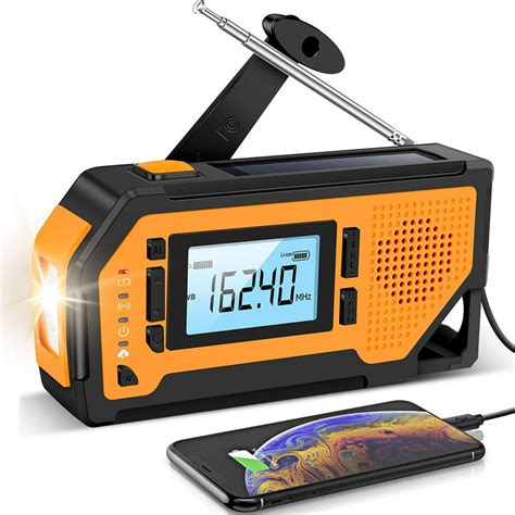 2021 newest emergency radio weather alert radio solar hand crank radio am fm noaa weather