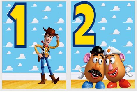 31 Números Con Los Divertidos Personajes De Toy Story Diplomas