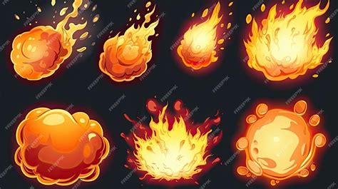 Premium Ai Image Comic Energy Explosion Cartoon Flame Smoke Cloud
