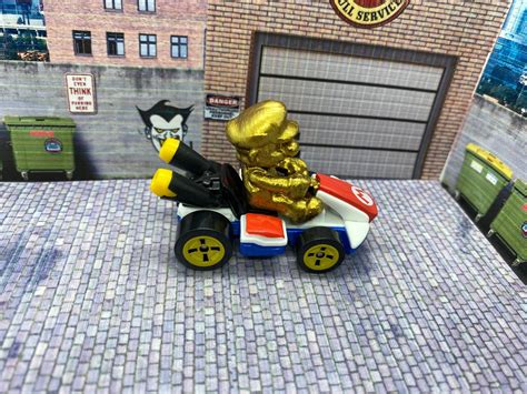 Gold Mario Hot Wheels Mario Kart Standard Kart Custom Etsy