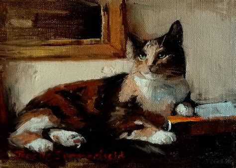 Jonelle Summerfield Oil Paintings Cat And Book