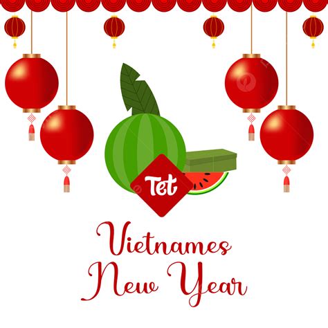 Tet New Year Vector Hd Images Vector Decoration Lamp Tet Vietnamese