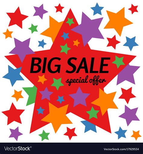 Big Sale Special Offer Star Banner Royalty Free Vector Image