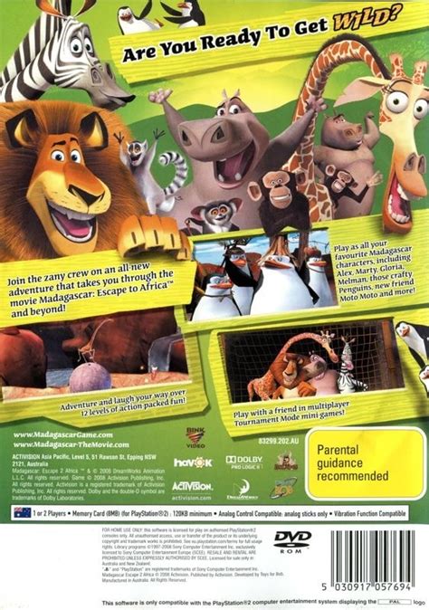 Madagascar Escape 2 Africa For Playstation 2 2008