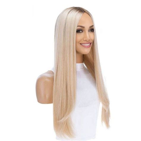 26 Ponytail Silk Top Wig Platinum Blonde