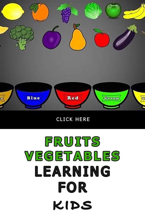 Fruits And Vegetables Colors Color Sorting For Kids Educational Video