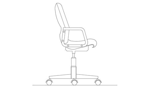 Office Chair Cad Block Free Download Cadbull