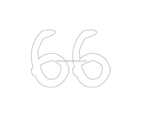 Free Rustic 66 Number Stencil