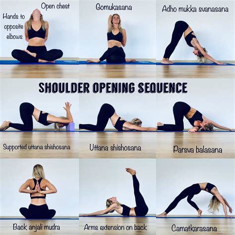Shoulder Opening Yoga Sequence Yoga Sequences Yoga Asanas Power Yoga