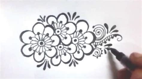 How To Draw Easysimple Floral Henna Mehndi Design On Hand Step By Step