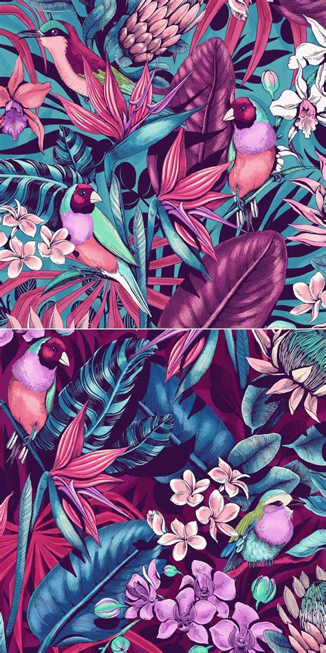 Stand Out Tropical Floral Pattern In 2020 Tropical Floral Pattern