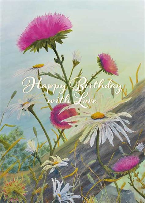 Happy Birthday With Love Nature Card St Thomas Greetings