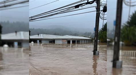 Hospital de Licantén se inundó tras desborde del río Mataquito