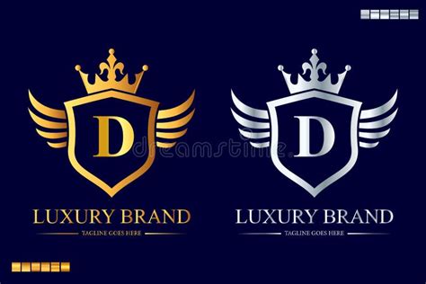 D Luxury Letter Logo Luxury Brand Logo Royal Logo With Wings And King