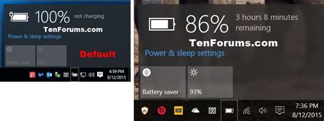 Use Old Or New Battery Flyout Power Indicator In Windows 10 Tutorials