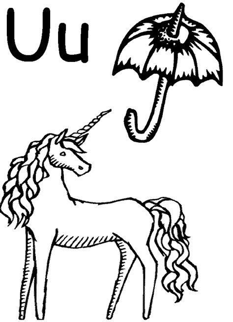 Letter U Coloring Page Coloring Home