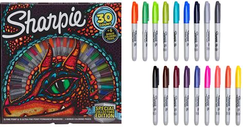 Sharpie special collectors edition permanent markers and dragon coloring pages, fine and ultra fine point, 30 count 4.7 out of 5 stars 328 $29.99 $ 29. Walmart: Sharpie Special Collectors Edition 30 Markers ...