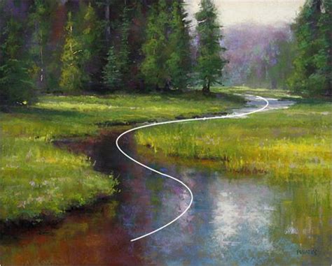 Painting Water Wetcanvas Meandering Streams Landscape Paintings Oil