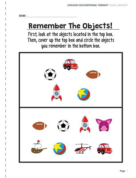 visual perceptual activity worksheets chicago