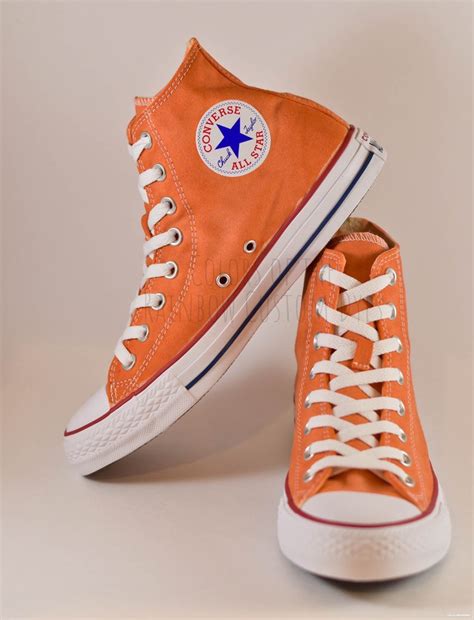 Custom Dyed Burnt Orange Converse All Star High Top Shoes Etsy