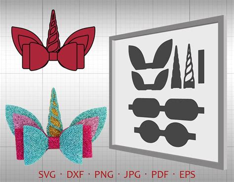 Free printable hair bow cards for diy hair bows and headbands make. 4+ DIYs to Make a Unicorn Bow | Guide Patterns