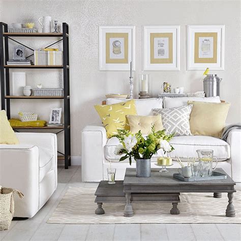 Gray and yellow decor best bench style sofa unique living room ideas awesome outdoors furniture furniture 0d archives. Dove grey living room with yellow cushions | Living room ...