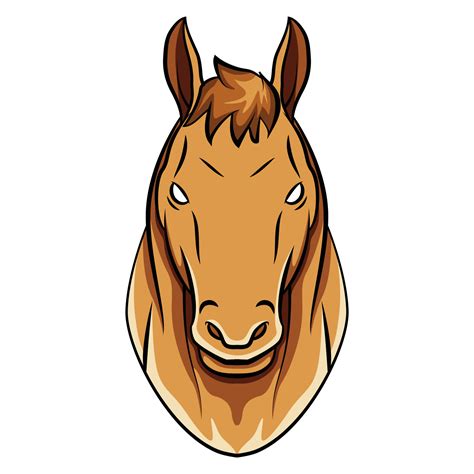 Horse Head Front View Illustration 16664929 Vector Art At Vecteezy
