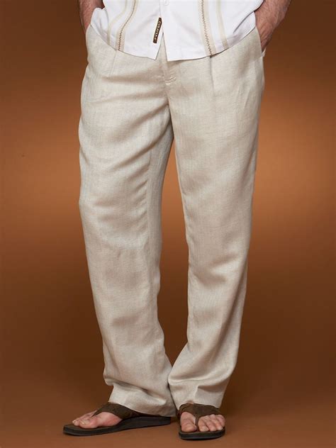 One Pleat Linen Pant Mens Linen Pants Wedding Pants Linen Pants