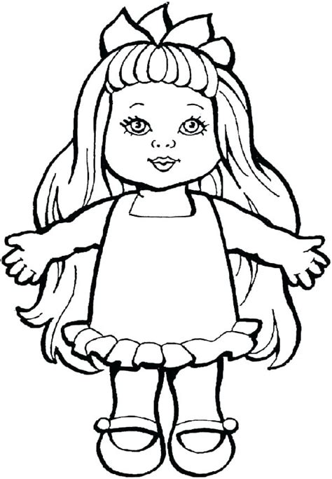 Baby Doll Coloring Page At Free Printable Colorings