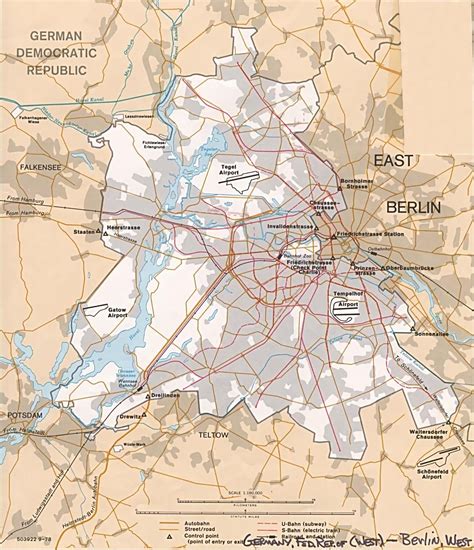 Map Of Berlin East And West C West Berlin Berlin German History