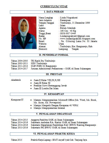 Your new job, vacancies all over the malaysia. Contoh Curriculum Vitae Fresh Graduate 2 - 30+ Contoh ...