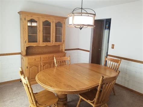 Solid Oak Dining Room Table And Hutch Oswego Il Patch