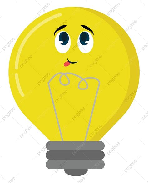 Gambar Lampu Ilustrasi Bola Lampu Bohlam Kuning Terpencil Ide Energi