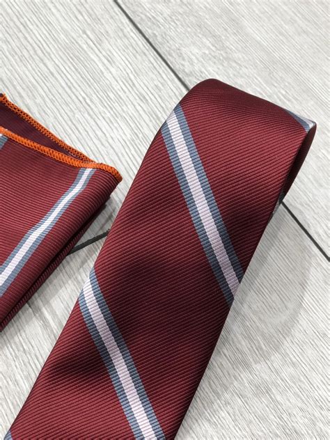 Buy Claret Red Striped Pattern Tie by Gentwith.com with Free Shipping