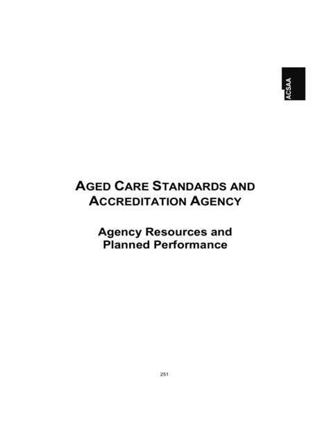 Aged Care Standards And Accreditation Agency