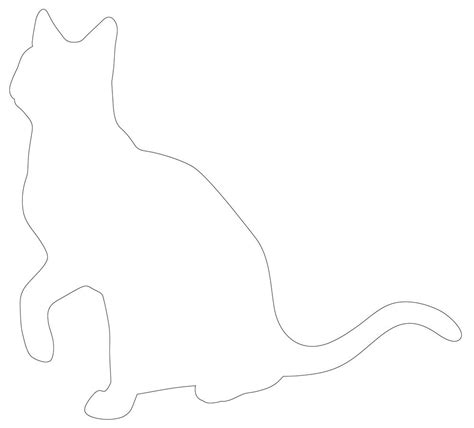 Cats Rule The World Outline Simple Cat Line Drawing